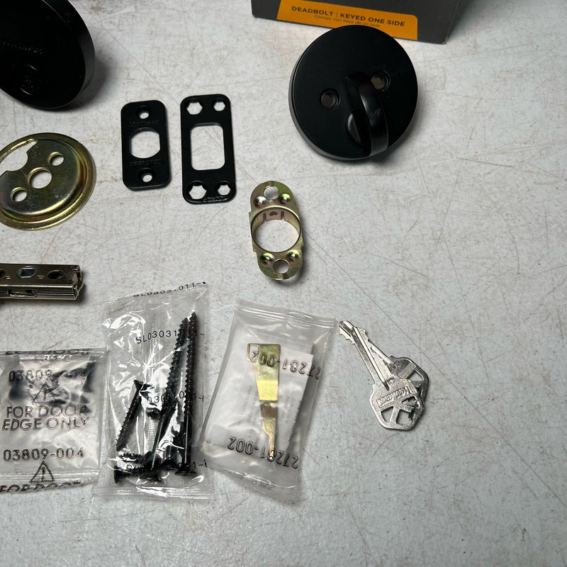 Kwikset Uptown Deadbolt Keyed One Side Round, SmartKey Matte Black SEE DETAILS