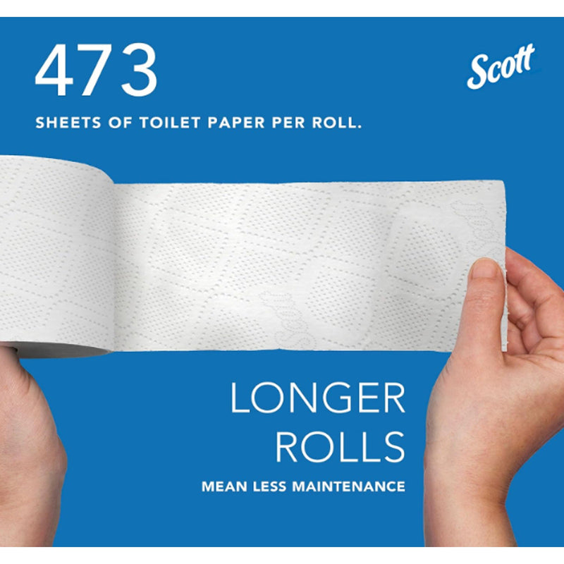 80 Rolls Scott Professional Toilet Paper 2-Ply 100% Recycled Fiber Standard Roll