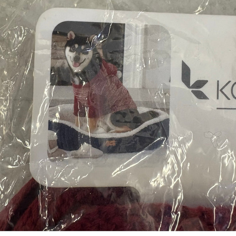 Koolaburra by UGG Pet Leroy Knitted Hoodie Dog Sweater- 12-13" Collar, Red Small