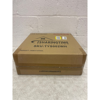 Vanity Stool, Desk Stool with Cushion Seat, Piano Bench, Square 18” Vanity Seat