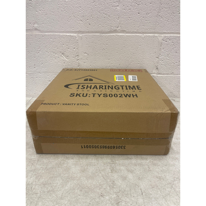 Vanity Stool, Desk Stool with Cushion Seat, Piano Bench, Square 18” Vanity Seat