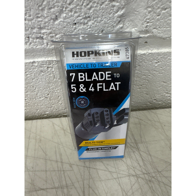 Hopkins 47385 Multi-Tow 7 Blade to 5 Flat and 4 Flat Towing Adapter w Dust Cover