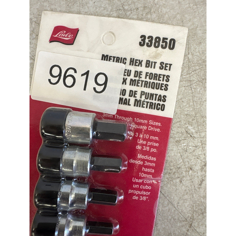 Lisle Metric Hex Bit Wrench Set, 3, 4, 5, 6, 7, 8, 10 mm, Hand Tools - 33850