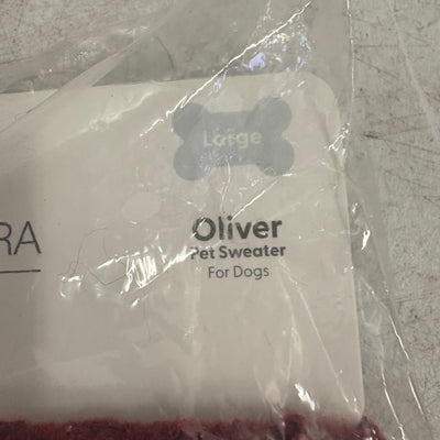 Koolaburra by UGG Pet Oliver Sweater Dog Jacket 17-18" Collar, Red - Large