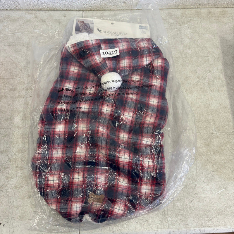 Koolaburra by UGG Pet Cozy Pajama w Hood Dog 20-21" Collar Red Plaid, Xtra Large