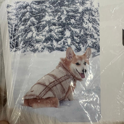 Koolaburra by UGG Pet Melly Vest Dog Sweater 20-21" Collar, Tan Plaid Jacket XL