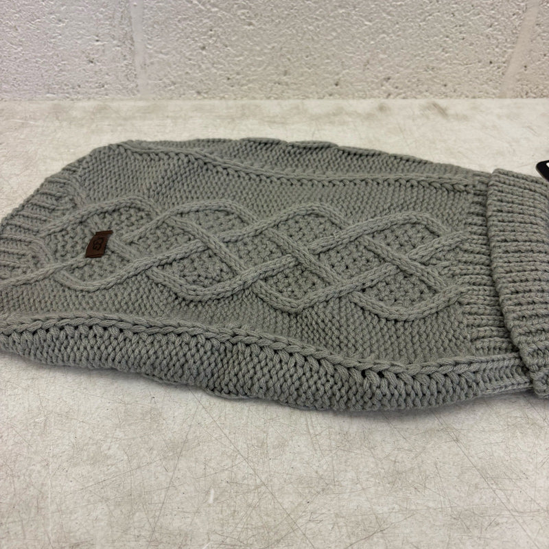 UGG Pet-Classic Cable Knit Dog Sweater Size Large 14-16" Collar - Gray