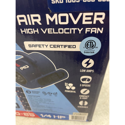 BlueDri 1/4 HP 900 CFM Air Mover Water Damage Restoration Equipment Carpet Dryer