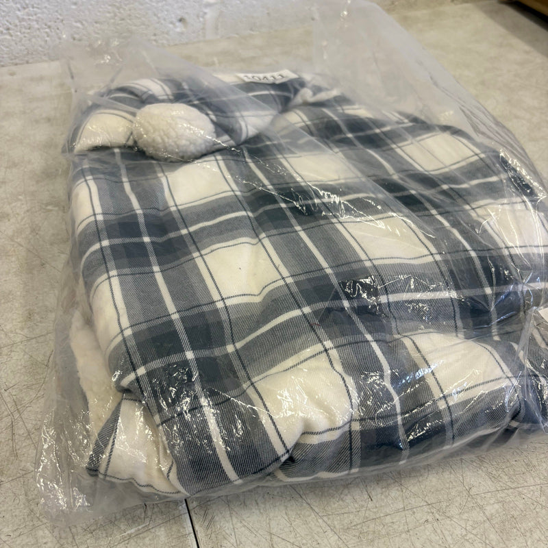 Koolaburra by UGG Pet Alfie Pajama w Hood Dog 20-21" Collar Gray Plaid, X-Large