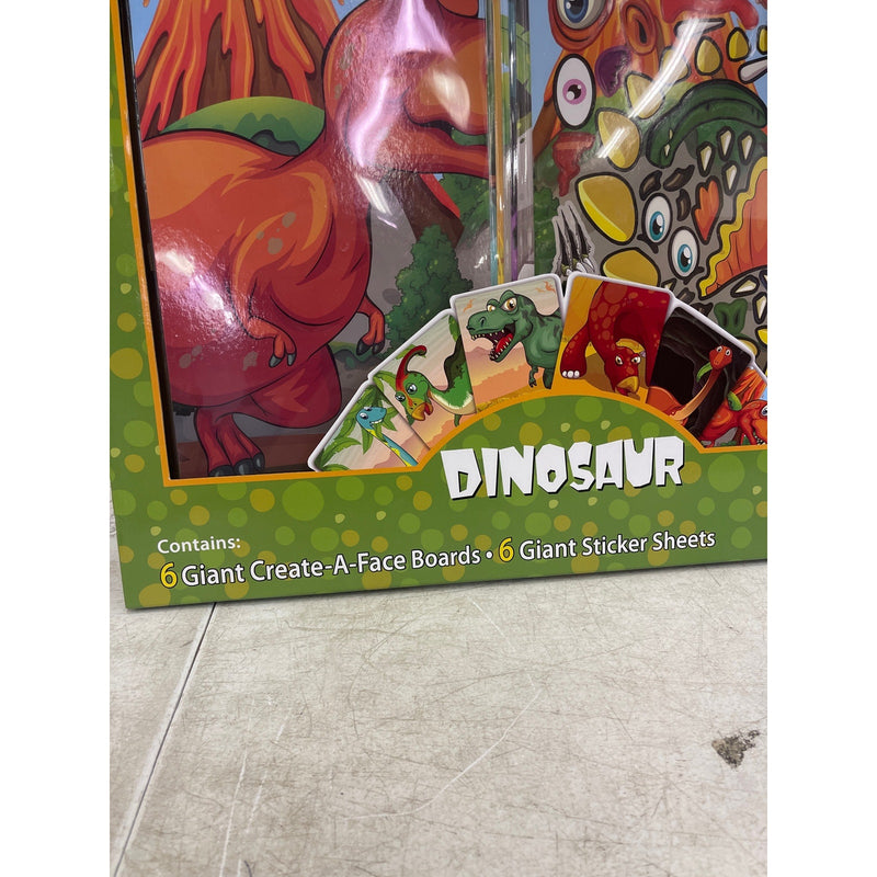 Bendon Wow! Wacky Dinos Sticker Face Book 408 Stickers 32 Face Pages 6 Sheets