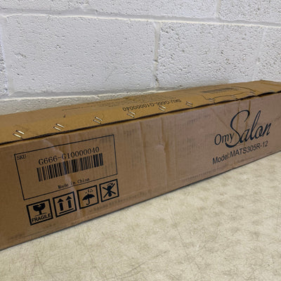 (2 pack) OmySalon Semi-Circle Salon Floor Mats (3'x5') for Under Chair - Black