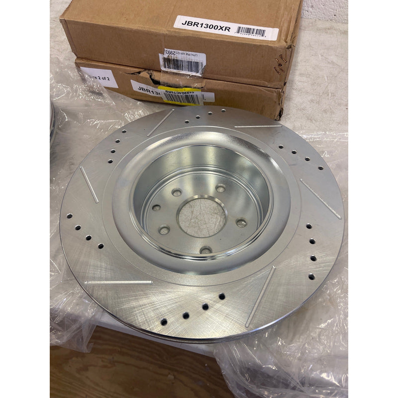 SET-OF-2 Power Stop Brake Rotors, Front Wheel, Drilled And Slotted, JBR1300XR