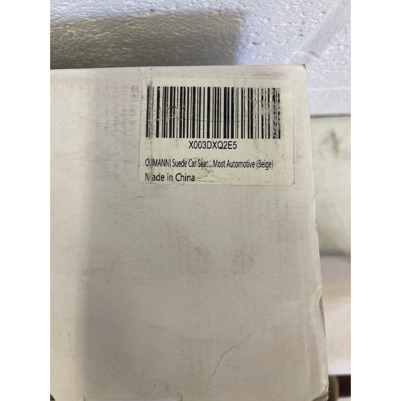 OUMANNI Seat Covers Universal Fit Breathable Suede 2 Front Seat/Headrest Beige