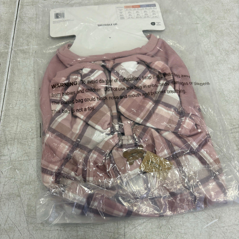 Koolaburra UGG Pet Jayla 1-Piece Pajama Dog Jacket 20-21" Collar Pink Plaid XL