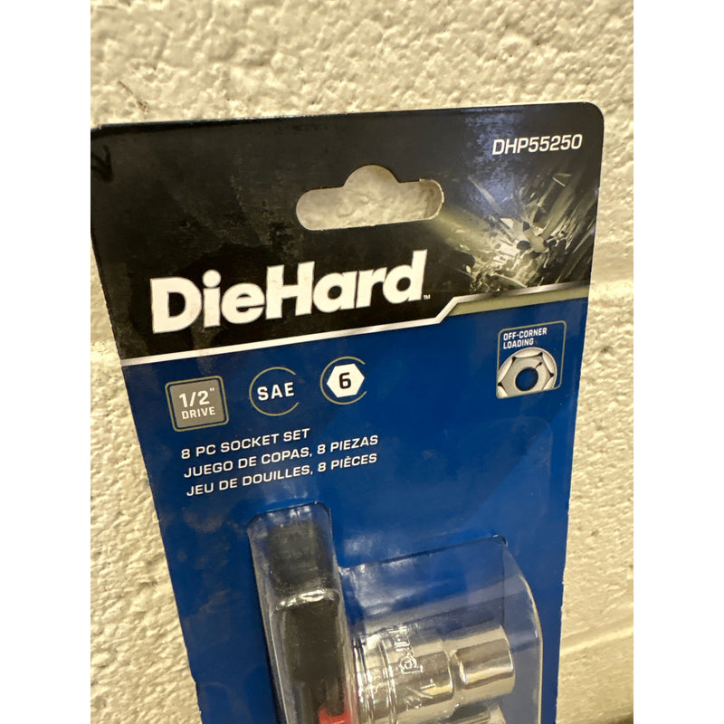 DieHard 1/2" Drive 6-Point Socket Set, SAE, 8-Piece, Hand Tools - DHP55250