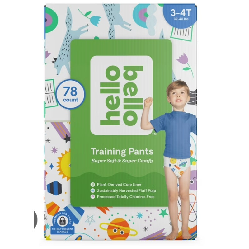 Hello Bello Training Pants (3T-4T) 78 Count Bedtime Stories & Space Travelers