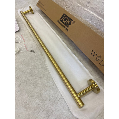 JQK Bath Towel Bar, 27" Brushed Light Gold Towel Rack Bathroom Stainless Steel