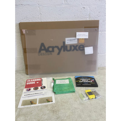 24"x16" Guardmate Blank Acrylic Dry-Erase Board Clear, Wall-Mount with Markers