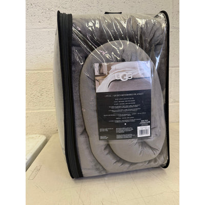 UGG Avalon Full/Queen Reversible Blanket (90in x 90in) - Metal Grey