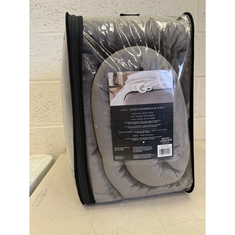 UGG Avalon Full/Queen Reversible Blanket (90in x 90in) - Metal Grey