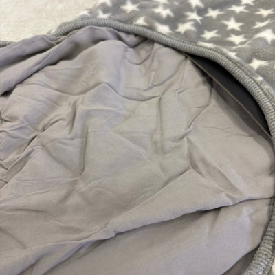 UGG Avery Xtra Large Glacier Gray Stars Hooded Soft Dog Pajama - 17-19" Collar