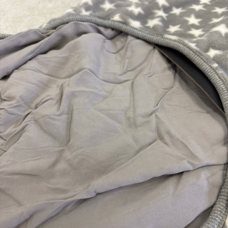 UGG Avery Xtra Large Glacier Gray Stars Hooded Soft Dog Pajama - 17-19" Collar