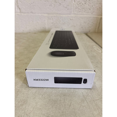 Dell Keyboard & Mouse, Wireless, Adjustable Tilt, Numeric Keypad - Black KM3322W