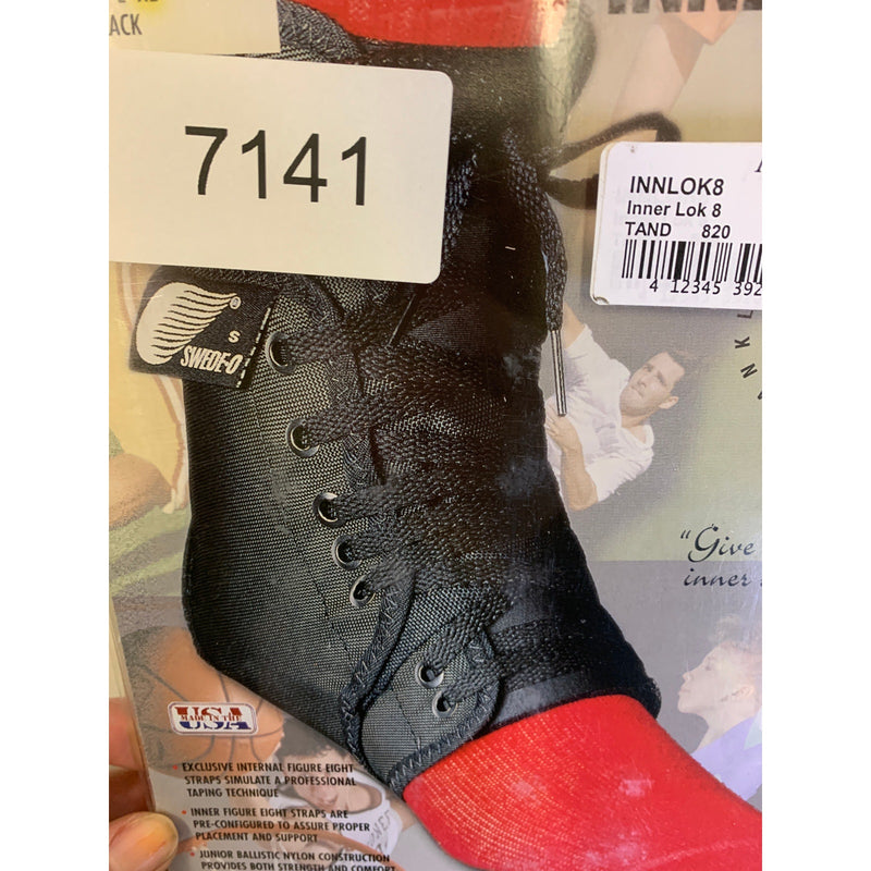 Swede-O Ankle Lok Support with Knit Tongue, Extra Large Ankle Brace Black