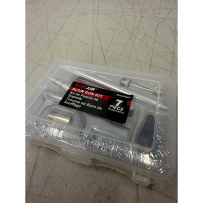 Milton ExelAir Blow Gun & Air Accessory Kit, 7-Piece, 1/4" Fitting, EX0307BKIT