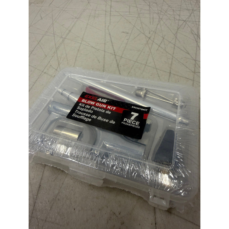 Milton ExelAir Blow Gun & Air Accessory Kit, 7-Piece, 1/4" Fitting, EX0307BKIT