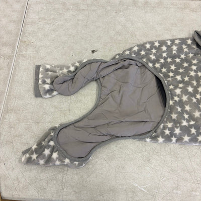 UGG Avery Xtra Large Glacier Gray Stars Hooded Soft Dog Pajama - 17-19" Collar
