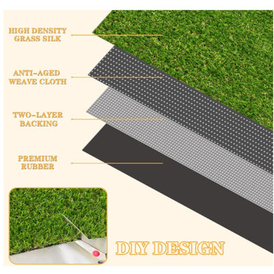 FREADEM Artificial Grass Astroturf Rug 4'x6' Realistic Fake Grass Mat 20mm High