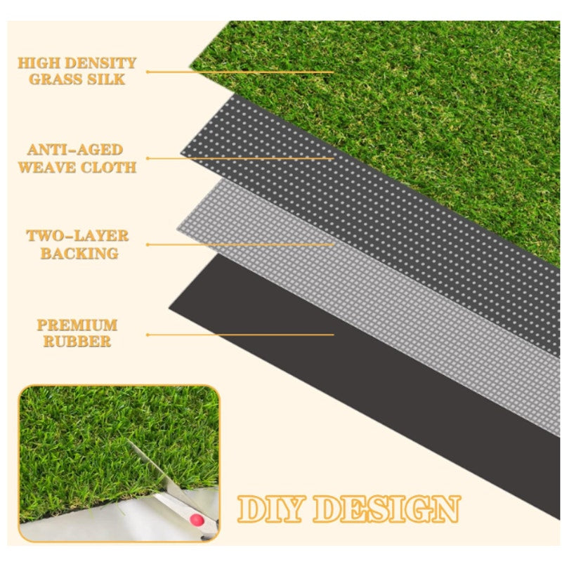 FREADEM Artificial Grass Astroturf Rug 4&