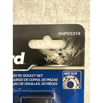 DieHard 20-Piece 1/4" and 3/8" Drive Anti-Slip Socket Set, SAE, - DHP55314