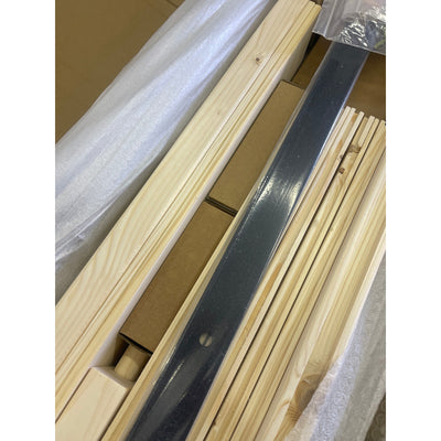 VINGLI 30"X84" Barn Door, 5.5ft Sliding Door Solid Wood, Tan with Hardware