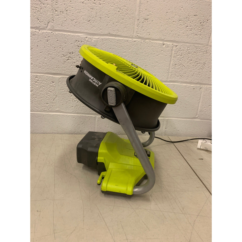 RYOBI ONE+  Misting Air Cannon Fan 18V Cordless Hybrid WHISPER, SEE DETAILS
