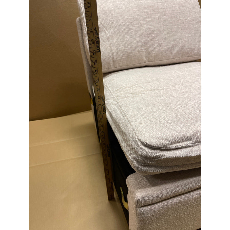 30 x 29 x 23" Single Seat Chair w Storage, Sectional Piece- Beige