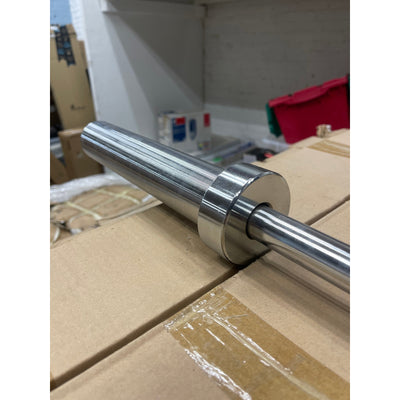 60 Inch Z-Bar Barbell 2-inch Olympic w Weight Clamps, Zigzag, Silver, 18lbs