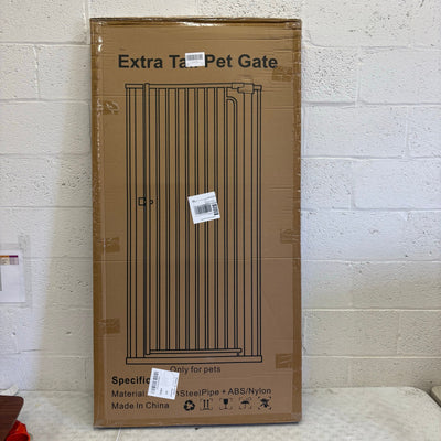 TheyFirst 57" Extra Tall Pet Gate for Doorways, 38.5"-43.3" Auto Close - Black