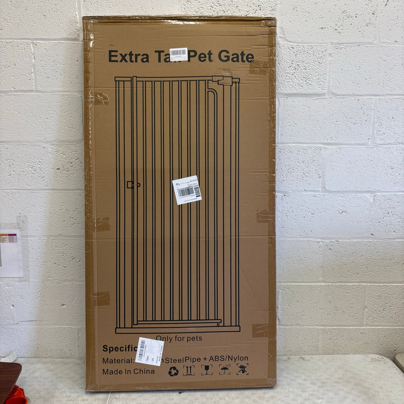 TheyFirst 57" Extra Tall Pet Gate for Doorways, 38.5"-43.3" Auto Close - Black