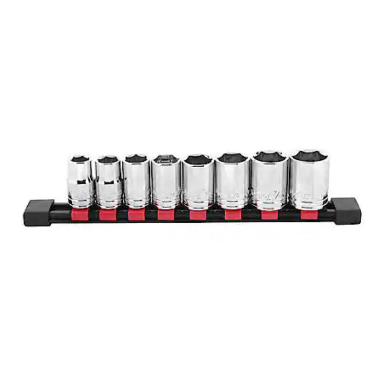 DieHard 1/2" Drive 6-Point Socket Set, SAE, 8-Piece, Hand Tools - DHP55250