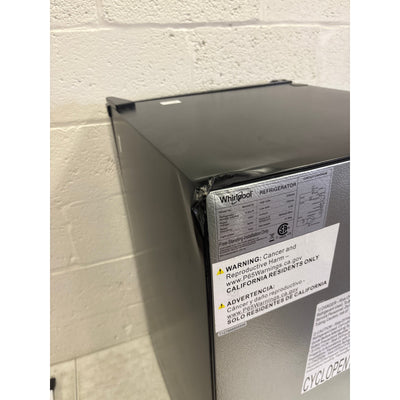 SEE DETAIL Whirlpool 4.3cu ft Mini Refrigerator Stainless Steel Freezer, Shelfs