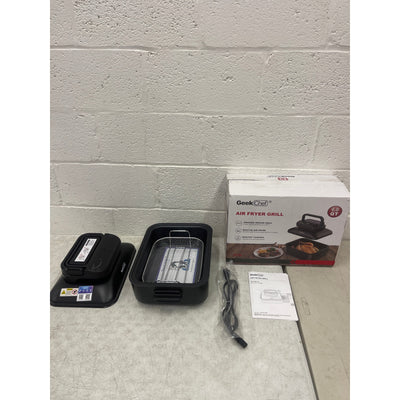 Geek Chef Air Fryer Lid & Electric Indoor Grill Combo, 7-in-1 Air Fryer Oven