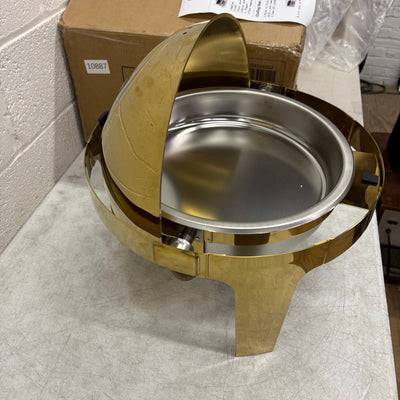 ROVSUN 6 QT Chafing Dishes for Buffet Roll Top Chafing Dish Stainless Steel Gold