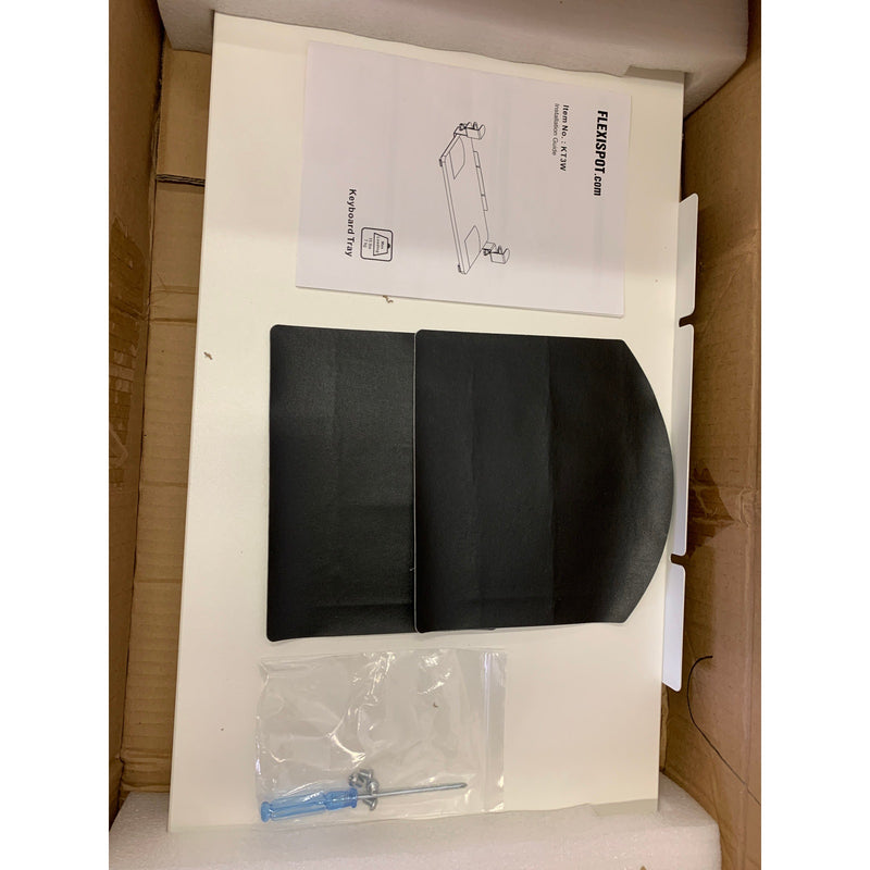 Flexispot Keyboard Tray WHITE Desk Accessory, Clamp-On Desk, 25" x 12" KT3W