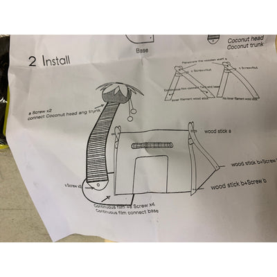 Tienda de cocoteros para gatos, poste rascador para gatos, suministros para mascotas, cama tropical para gatos