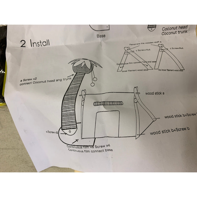 Tienda de cocoteros para gatos, poste rascador para gatos, suministros para mascotas, cama tropical para gatos