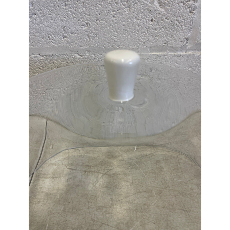 Barski Cake Dome Euorpean Quality Glass Large w Opal White Knob 11.5" Diameter