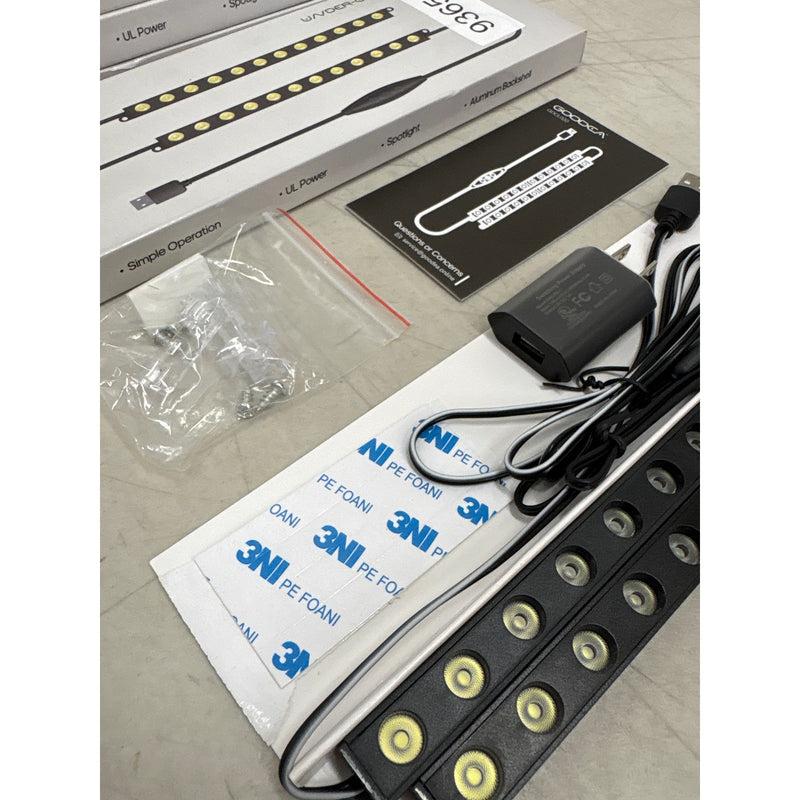 5-Packs-Of-2 Goodea Plug In Under Cabinet Light Strips, 10 Inch, Dimmable Black