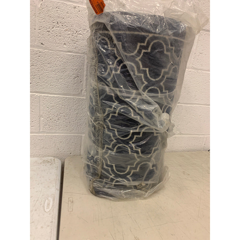 TrafficMaster Trellis Navy Blue & White 26" W x 70&